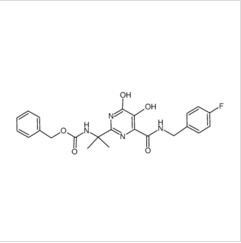 {1-[4-(4-fluoro-benzylcarbamoyl)-5,6-dihydroxy-pyrimidin-2-yl]-1-methyl-ethyl}-carbamic acid benzyl 