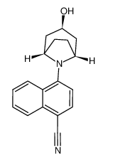 4-(3-hydroxy-8-azabicyclo[3.2.1]oct-8-yl)naphthalene-1-carbonitrile|870888-46-3 