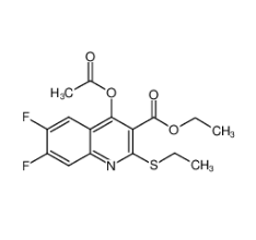 4-乙酰氧基-6,7-二氟-2-乙硫基喹啉-3-羧酸乙酯|154330-68-4 