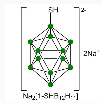 十二硼酸酯(2-),1,2,3,4,5,6,7,8,9,10,11-十一氢-12-巯基-, (1:2)钠 | 144885-51-8 